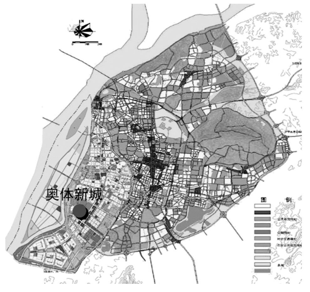 南京市在2001年总体规划中提出了将河西新城区建设为"以滨江风貌为