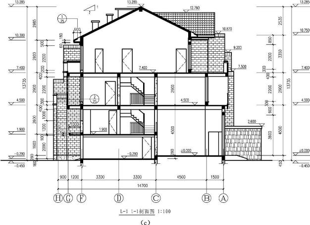 园林建筑图_土建工程设计制图(图24)