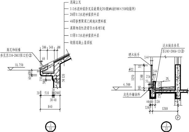 园林建筑图_土建工程设计制图(图25)