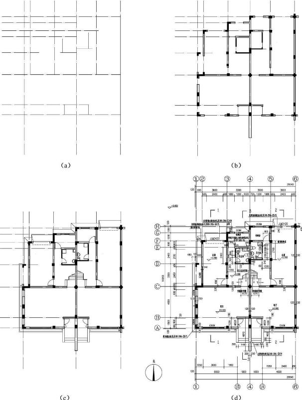 园林建筑图_土建工程设计制图(图15)