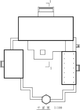 园林建筑图_土建工程设计制图(图37)
