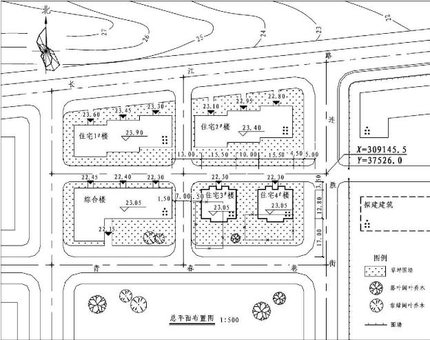 园林建筑图_土建工程设计制图(图10)