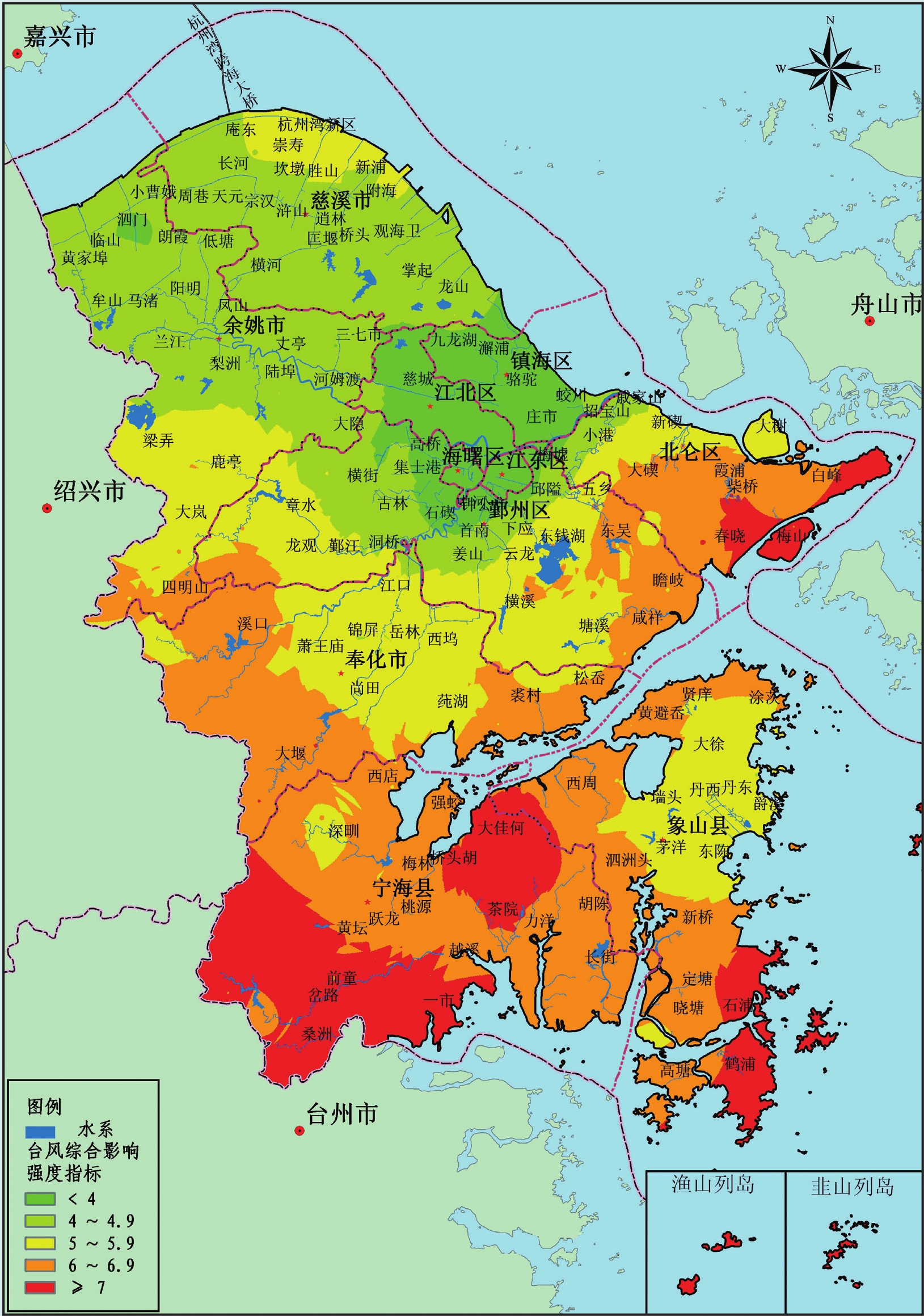 是引發(二)暴雨洪澇應用信息擴散理論對1987年到2009年寧波各縣(市,區