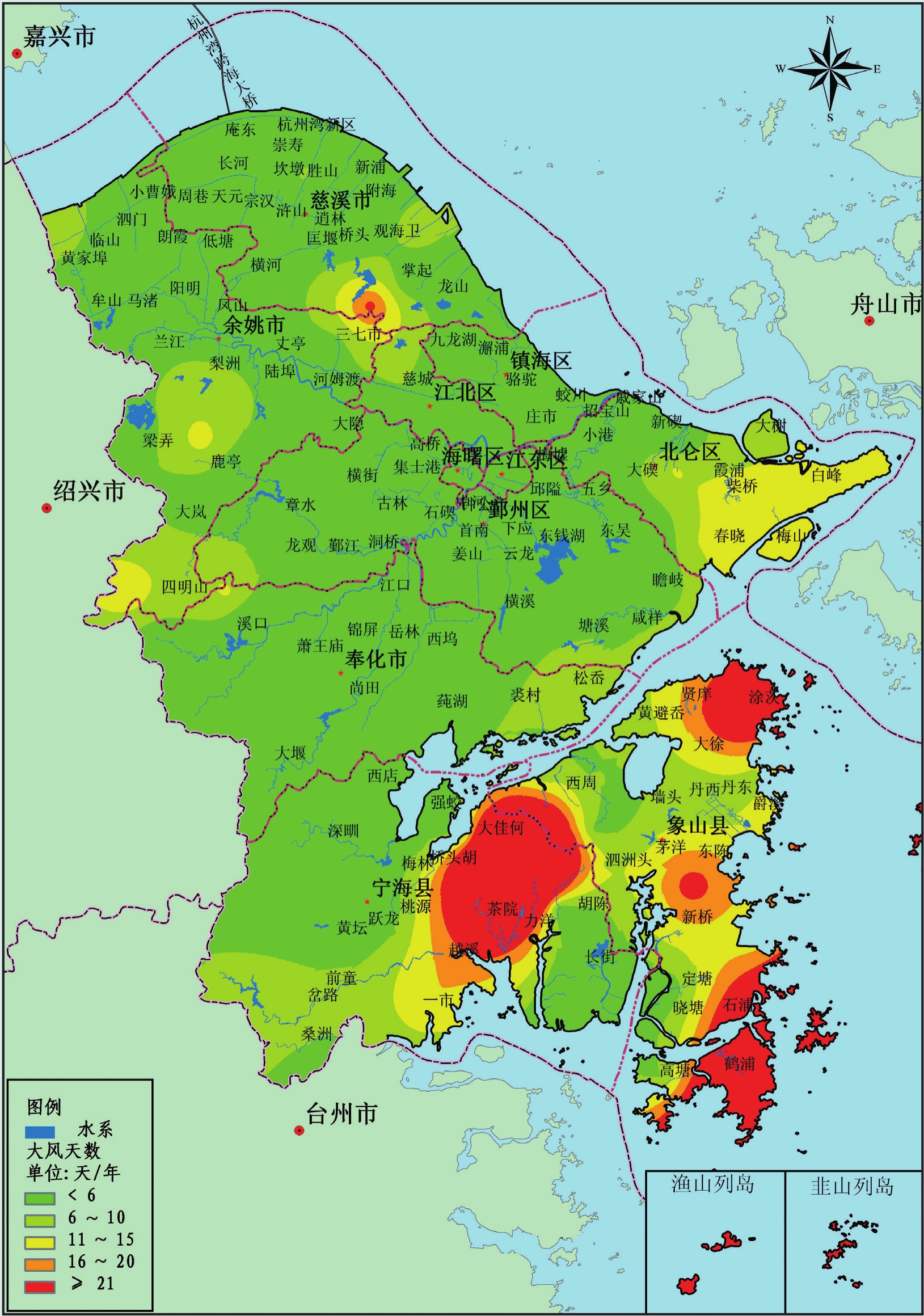 宁波市各区分布图图片