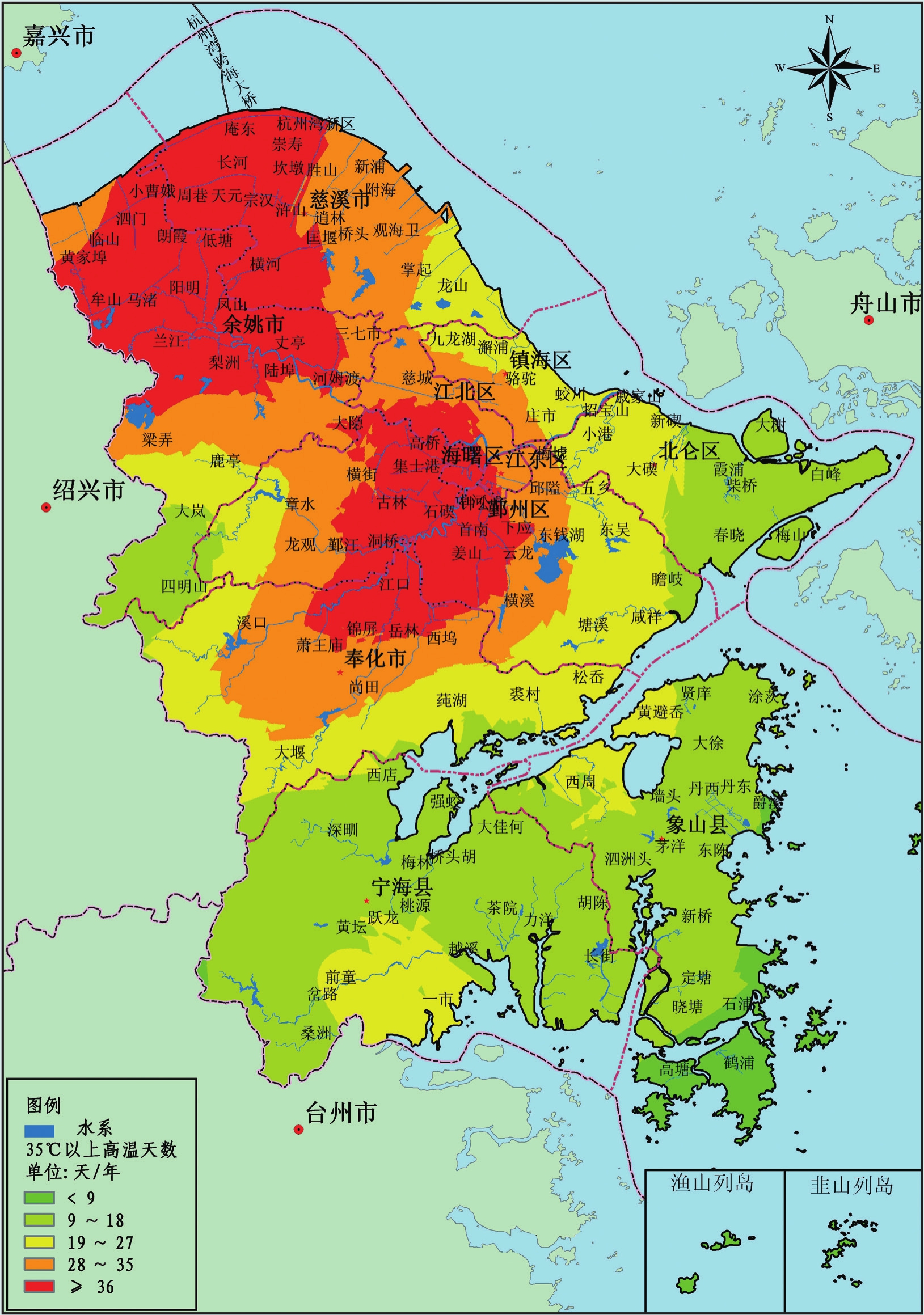 宁波市地图各区县划分图片