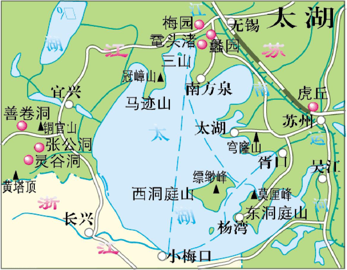 太湖地理位置地图图片