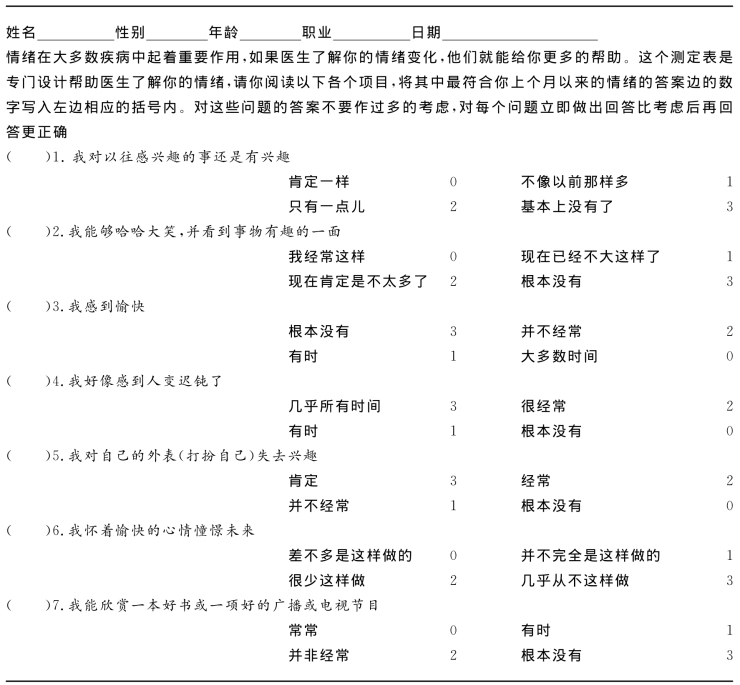 抑鬱症的診斷及治療